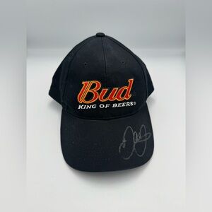Dale Earnhardt Jr #3 Signed Budweiser hat autographed King of Beers Black cap